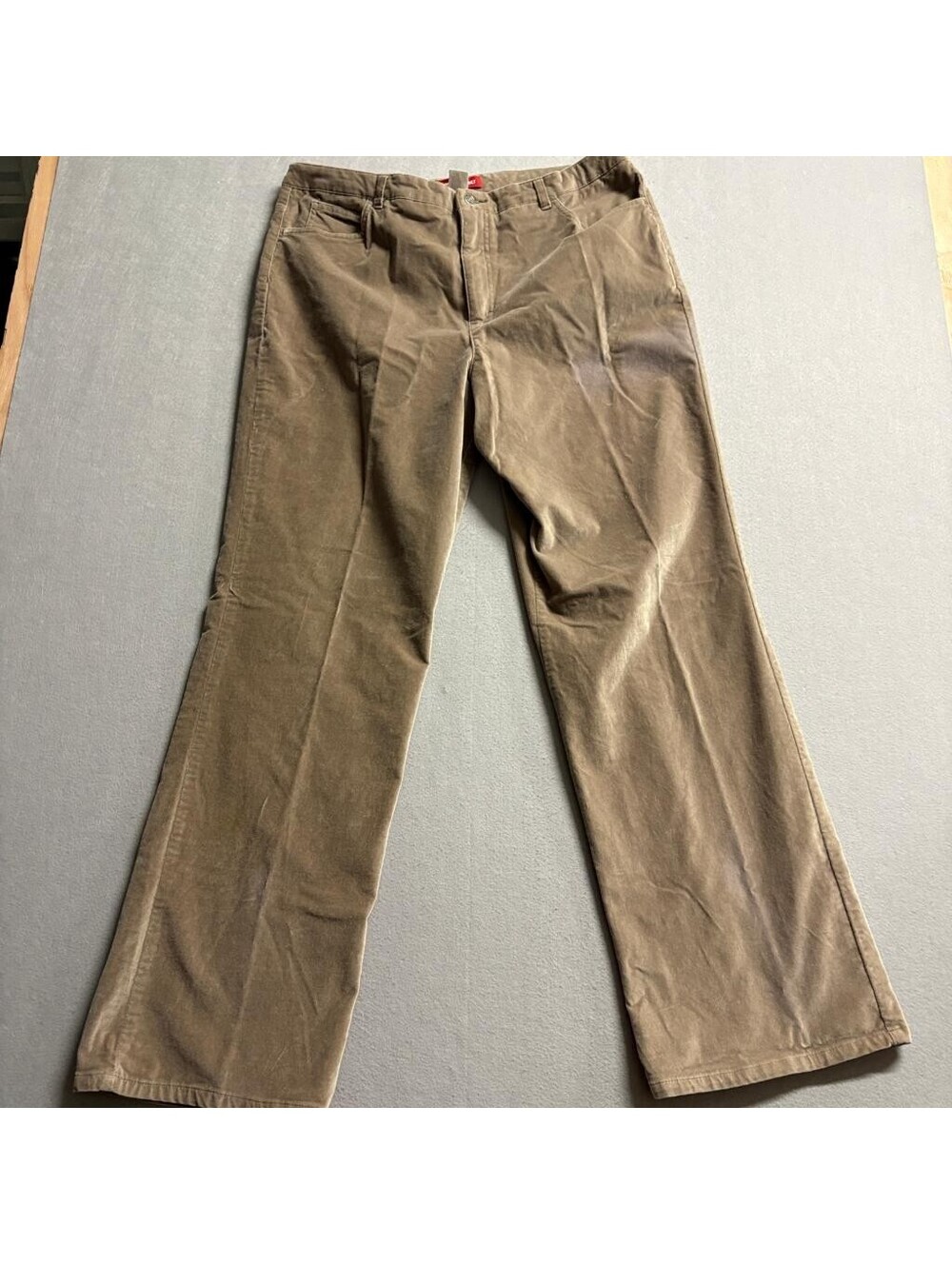 Gloria Vanderbilt Velveteen Stretch Bootcut Pants Womens 18 Sable Brown NWT